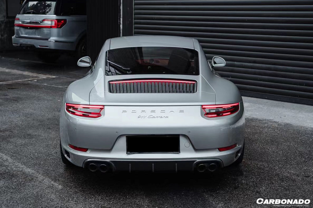 2016-2019 Porsche 911 991.2 Carrera/Targa/S/4S/GTS OD Style - Labio trasero de escape cuádruple