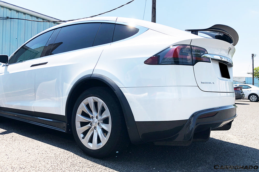 Difusor trasero de fibra de carbono estilo RZS para SUV Tesla X 2019-2021