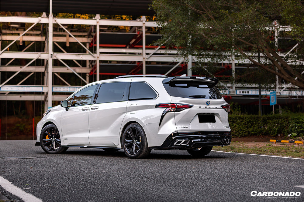 2021-UP Toyota Sienna Thunder Style Plastic Rear Diffuser with Tips