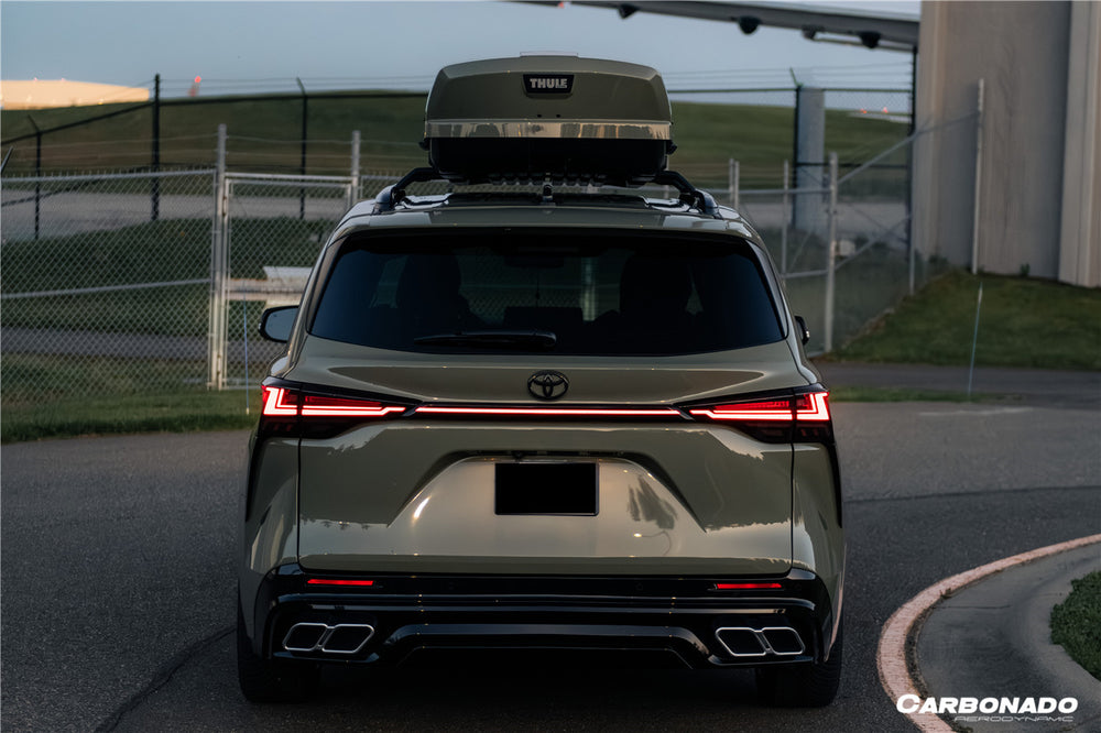 2021-UP Toyota Sienna Thunder Style Plastic Rear Diffuser with Tips