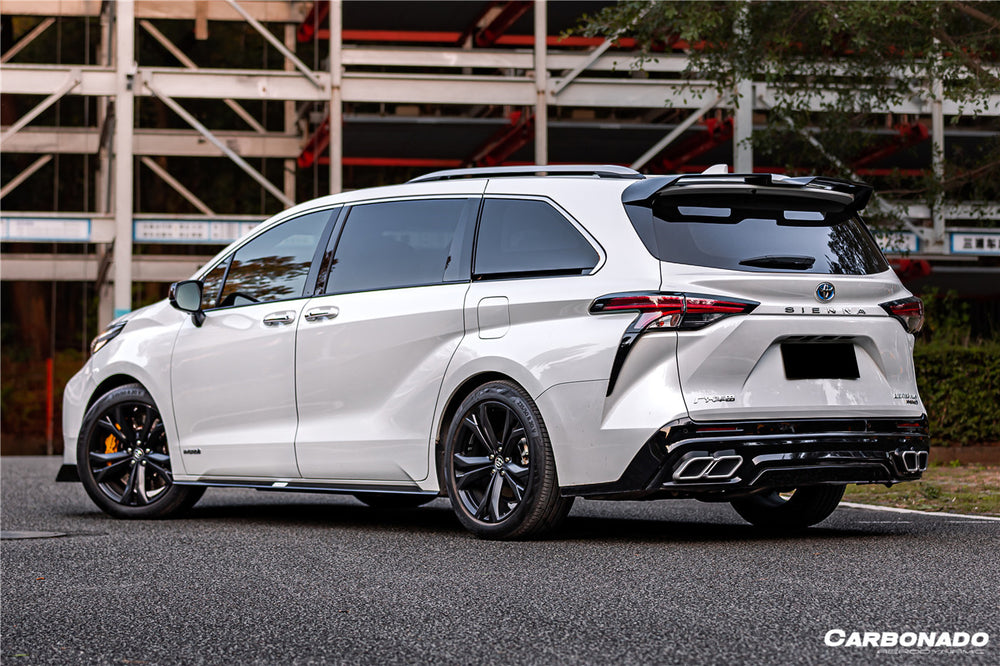 2021-UP Toyota Sienna Thunder Style Plastic Rear Diffuser with Tips
