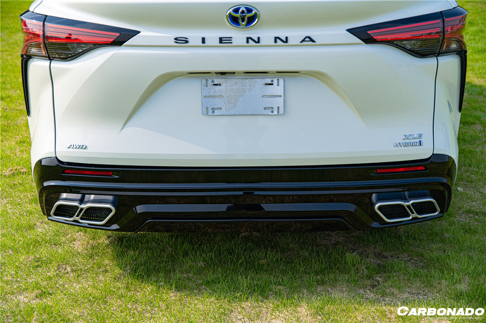 2021-UP Toyota Sienna Thunder Style Plastic Rear Diffuser with Tips