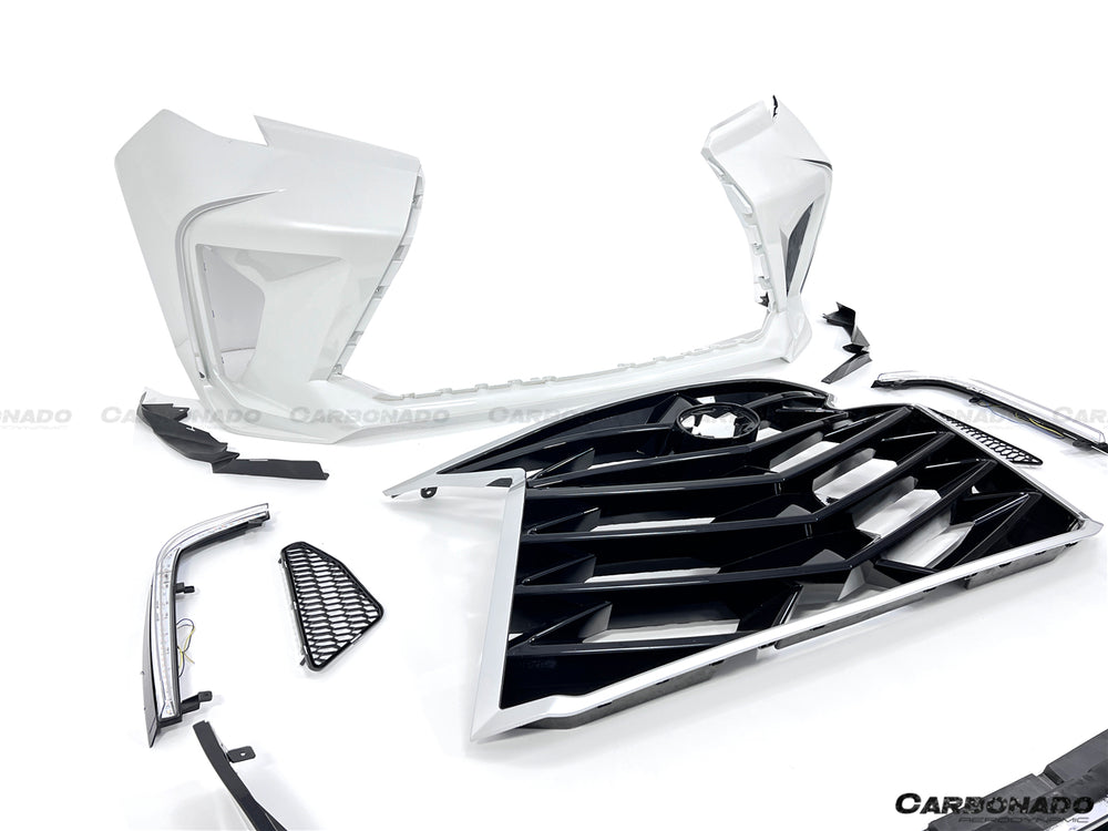 2021-UP Toyota Sienna Thunder Style PP Front Bumper with Lip and Grills and LED Light