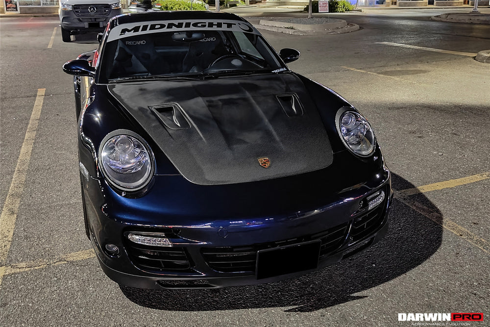 DarwinPRO 2005-2012 Porsche 911 997 Carrera & S & 4S & Turbo & 06-12 Cayman 987 GT2RS Style Hood - DarwinPRO Aerodynamics