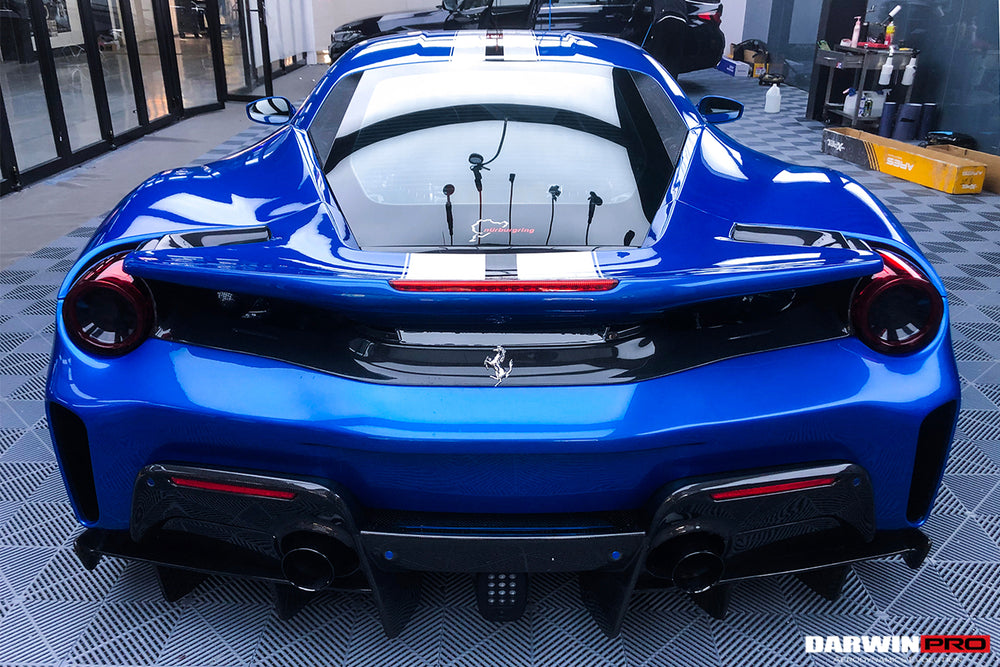 Parachoques trasero y alerón estilo pista Ferrari 488 GTB 2015-2020