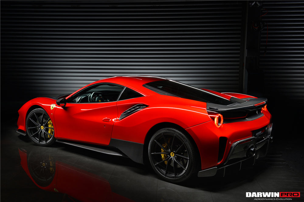 2015-2020 Ferrari 488 GTB | Spider Pista Style Carbon Fiber Side Skirts