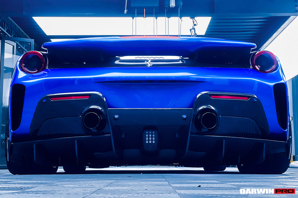 Parachoques trasero y alerón estilo pista Ferrari 488 GTB 2015-2020