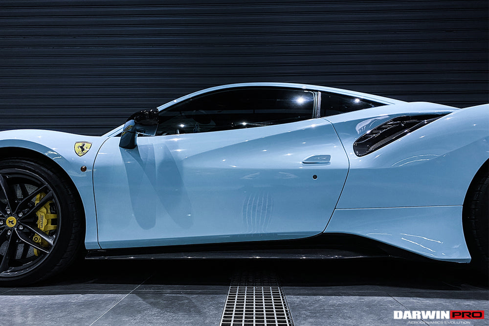 2015-2020 Ferrari 488 GTB | Spider Pista Style Carbon Fiber Side Skirts