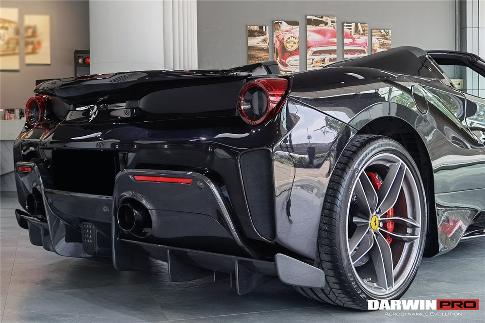 Parachoques trasero y alerón estilo pista Ferrari 488 Spyder 2015-2020
