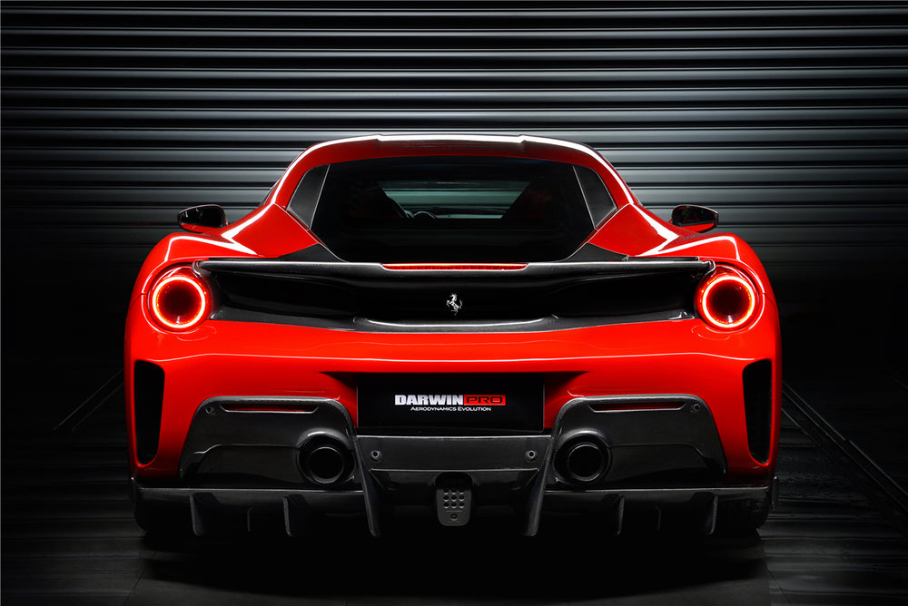 Parachoques trasero y alerón estilo pista Ferrari 488 GTB 2015-2020