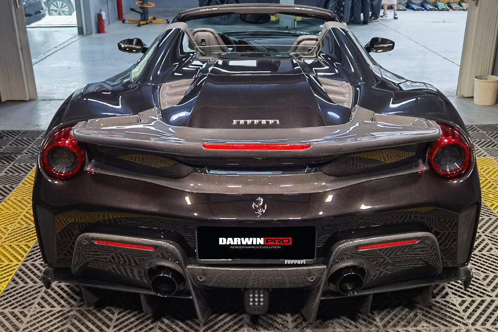 Parachoques trasero y alerón estilo pista Ferrari 488 Spyder 2015-2020