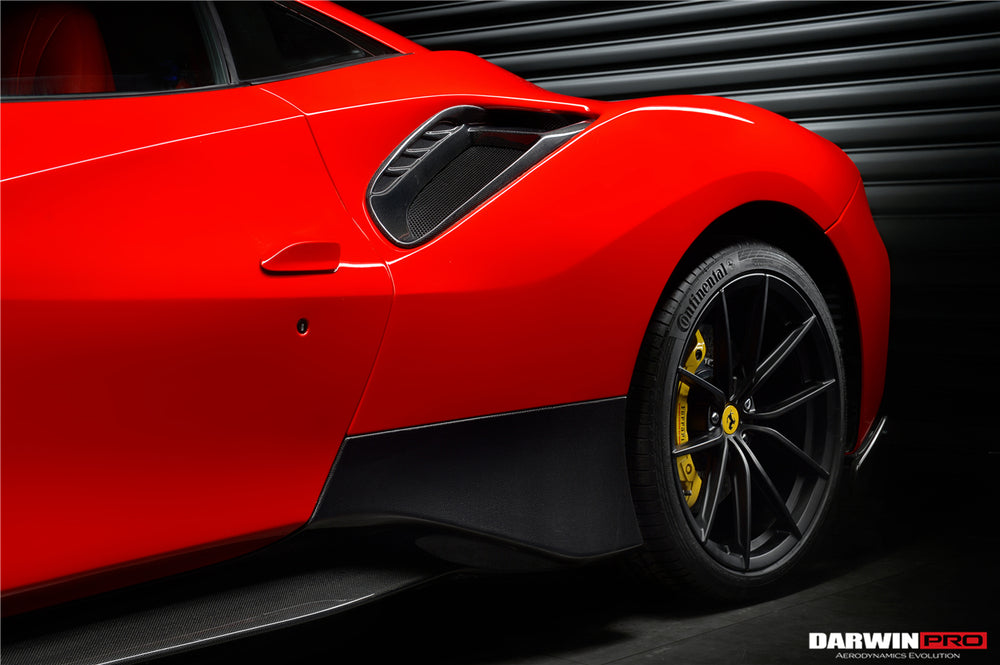 2015-2020 Ferrari 488 GTB | Spider Pista Style Carbon Fiber Side Skirts