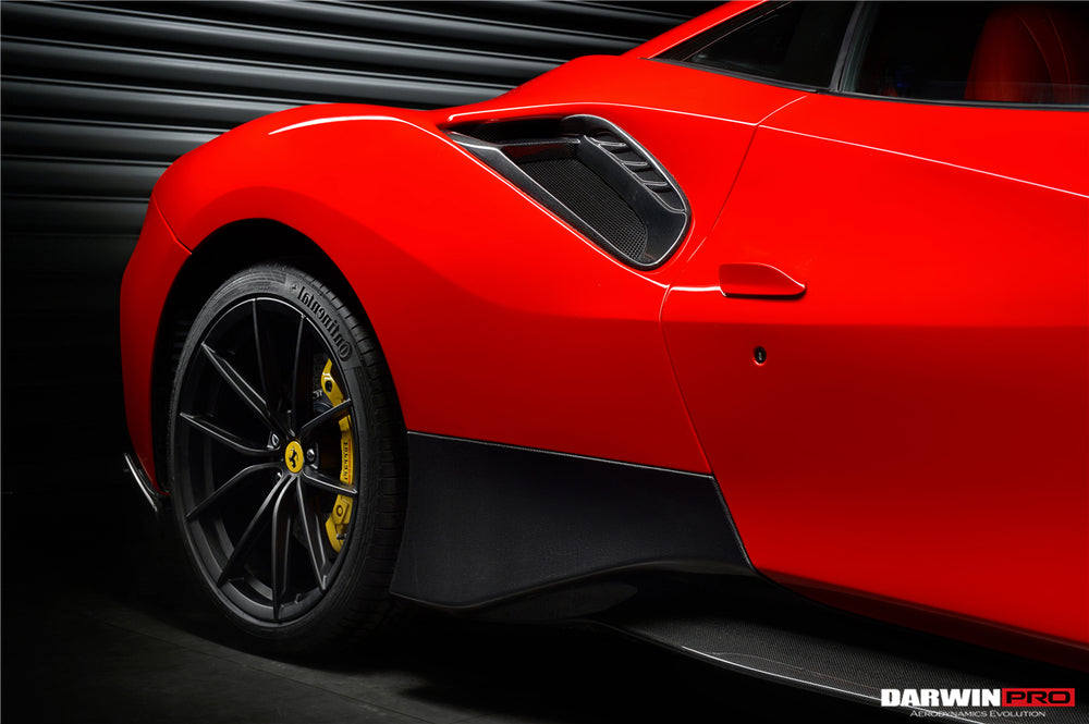 2015-2020 Ferrari 488 GTB | Spider Pista Style Carbon Fiber Side Skirts