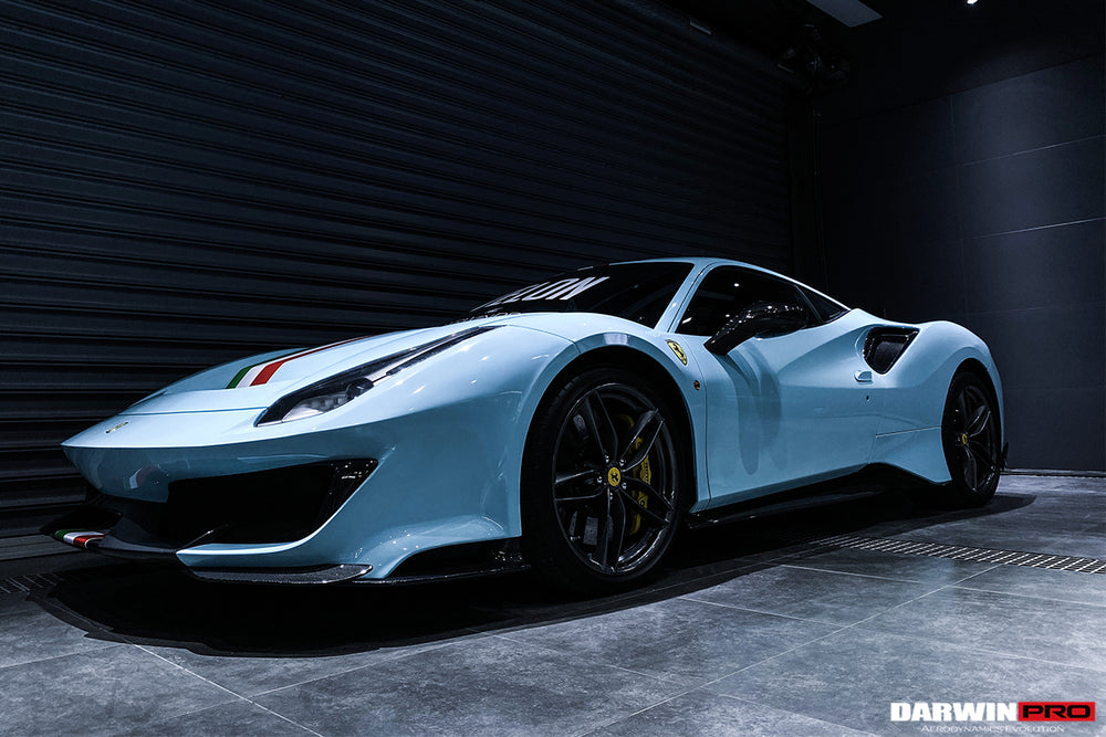 2015-2020 Ferrari 488 GTB | Spider Pista Style Carbon Fiber Side Skirts