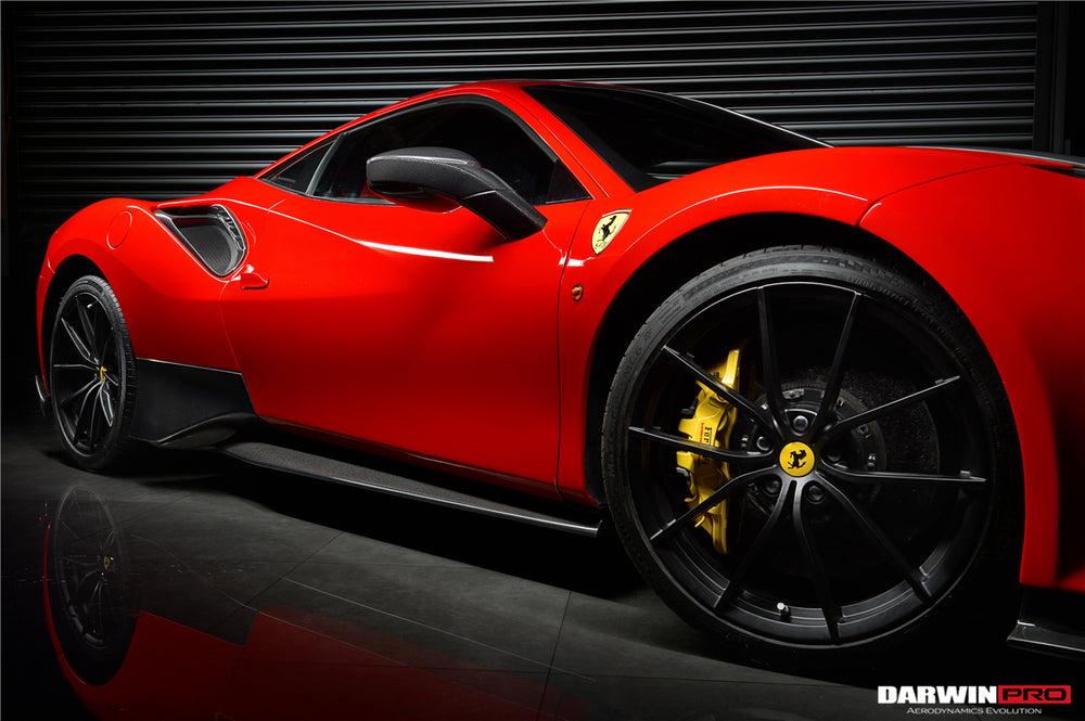 2015-2020 Ferrari 488 GTB | Spider Pista Style Carbon Fiber Side Skirts