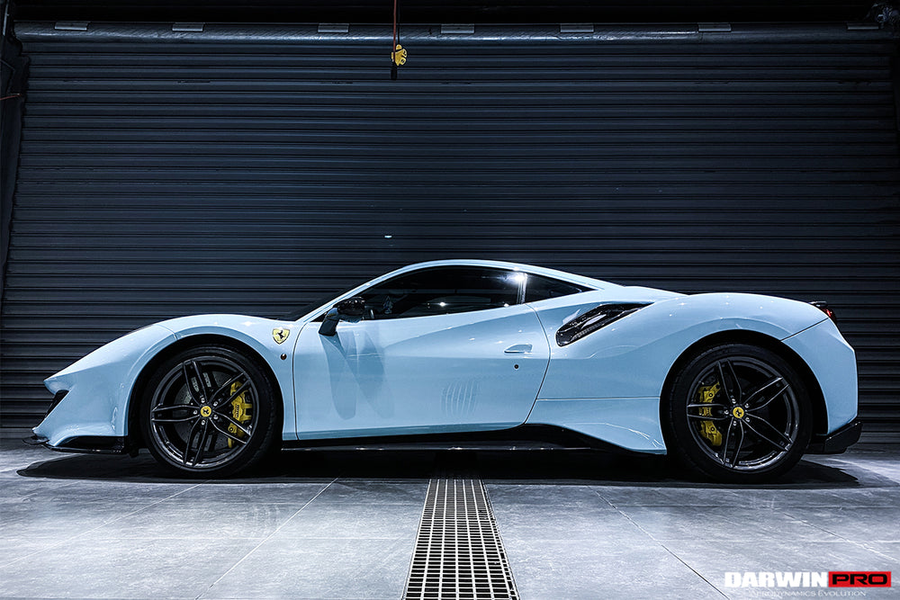 2015-2020 Ferrari 488 GTB | Spider Pista Style Carbon Fiber Side Skirts