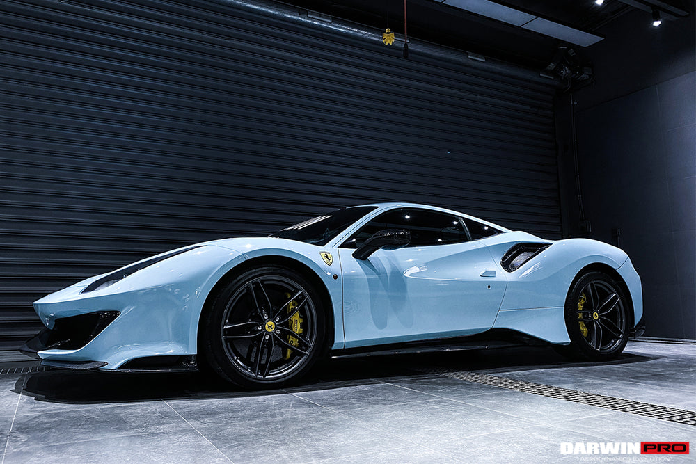 2015-2020 Ferrari 488 GTB | Spider Pista Style Carbon Fiber Side Skirts