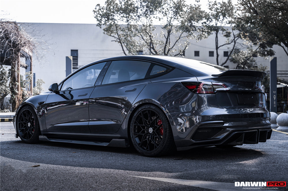 2017-2021 Tesla Model 3 IMP Performance Carbon Fiber Side Skirts Under Board