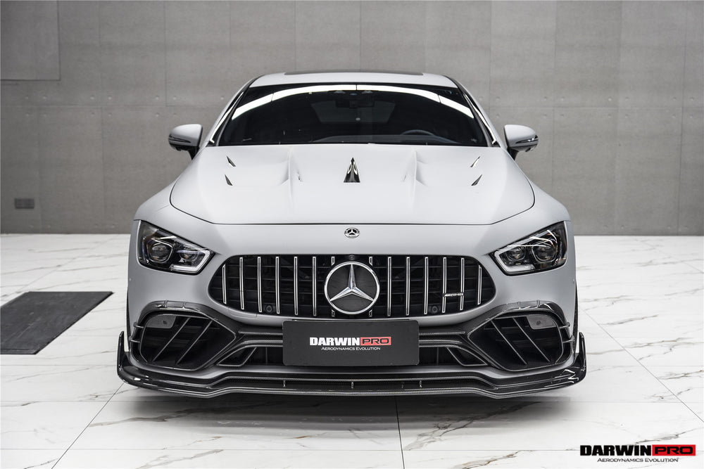 DarwinPRO 2019-2024 Mercedes Benz AMG GT50 GT53 GT43 4Door Coupe X290 IMP Performance Carbon Fiber Front Bumper Lip Splitter