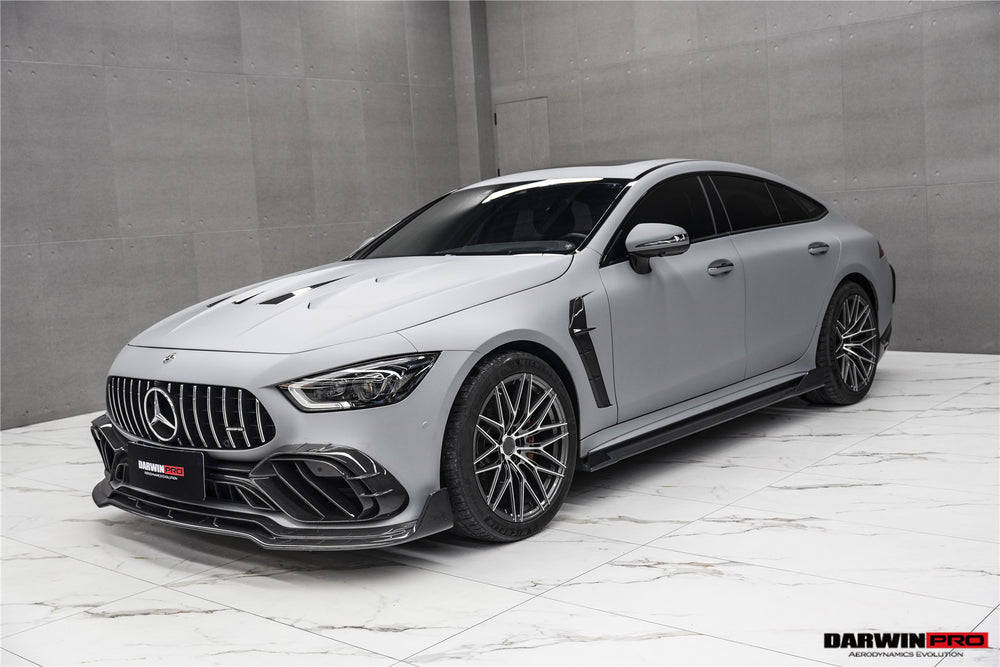 DarwinPRO 2019-2024 Mercedes Benz AMG GT50 GT53 GT43 4Door Coupe X290 IMP Performance Carbon Fiber Front Bumper Lip Splitter