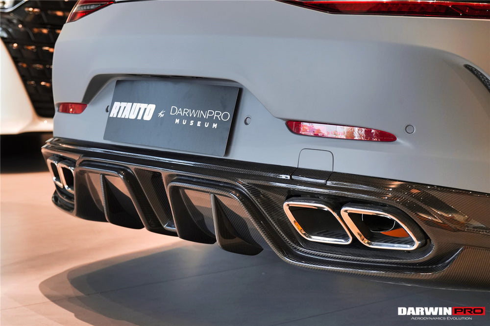 2019-2024 Mercedes Benz AMG GT50 GT53 GT43 4Door Coupe X290 IMP Performance Rear Diffuser With Reflector Panels & Exhaust tips - DarwinPRO Aerodynamics