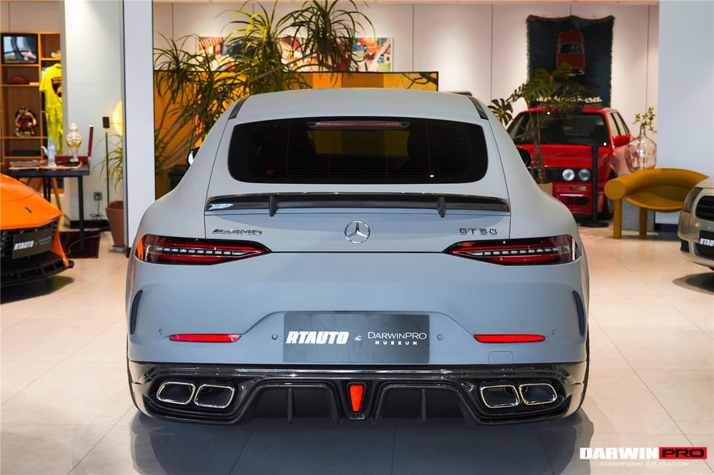 2019-2024 Mercedes Benz AMG GT50 GT53 GT43 4Door Coupe X290 IMP Performance Rear Diffuser With Reflector Panels & Exhaust tips - DarwinPRO Aerodynamics