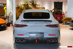  2019-2024 Mercedes Benz AMG GT50 GT53 GT43 4Door Coupe X290 IMP Performance Rear Diffuser With Reflector Panels & Exhaust tips - DarwinPRO Aerodynamics 