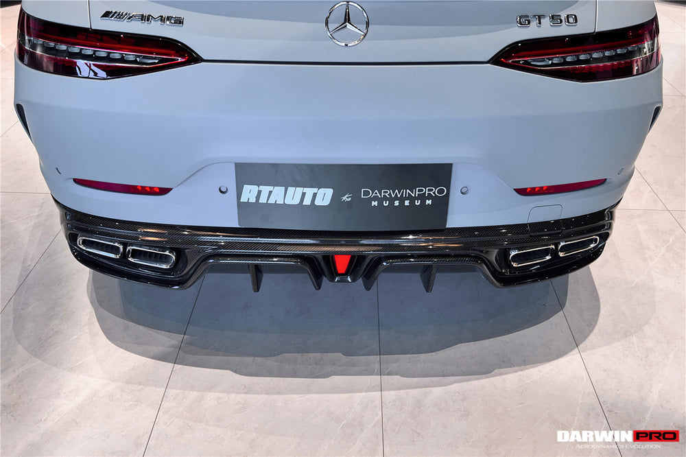 DarwinPRO 2019-2024 Mercedes Benz AMG GT50 GT53 GT43 4Door Coupe X290 IMP Performance Rear Diffuser With Reflector Panels & Exhaust tips