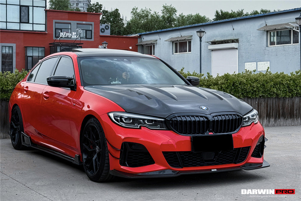 Faldones laterales de fibra de carbono debajo del tablero estilo BKSS BMW Serie 3 G20 2019-2022