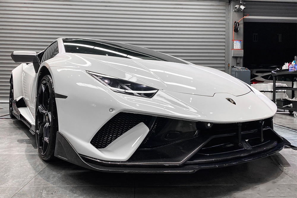 2015-2025 Lamborghini Huracan LP610 & LP580 & EVO & Tecnica BKSS Style Partial Carbon Front Bumper with Lip