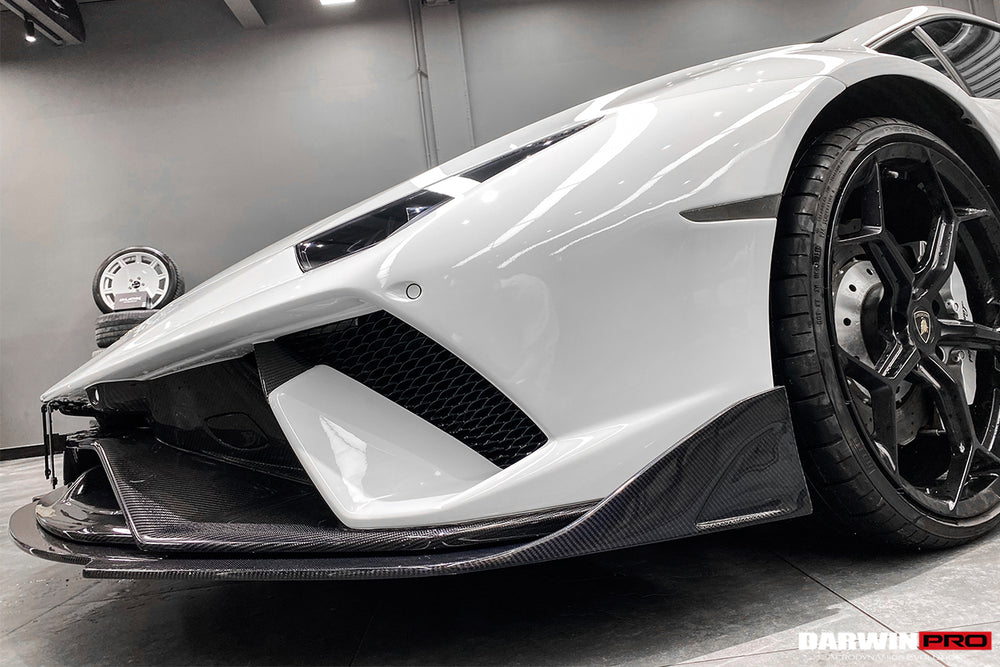2015-2025 Lamborghini Huracan LP610 & LP580 & EVO & Tecnica BKSS Style Partial Carbon Front Bumper with Lip