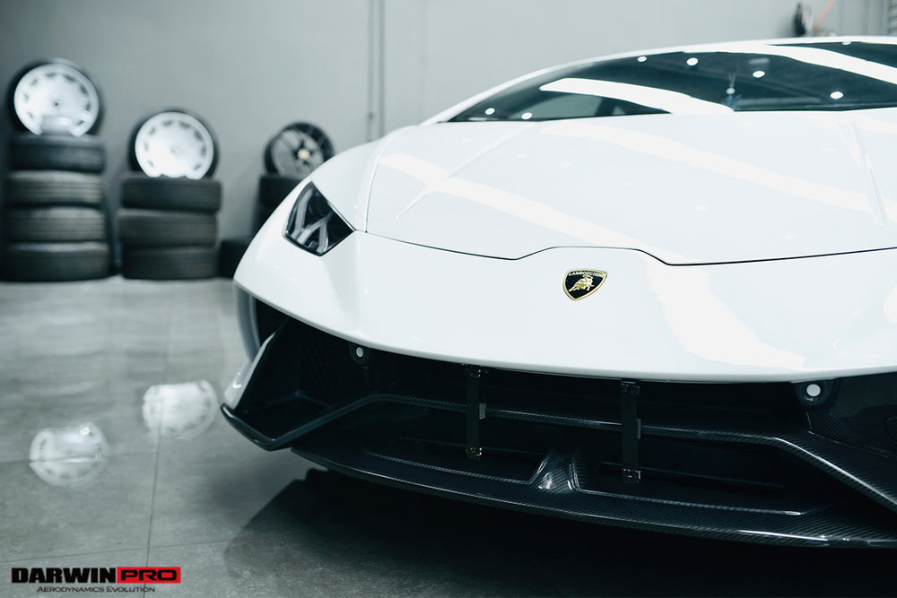2015-2025 Lamborghini Huracan LP610 & LP580 & EVO & Tecnica BKSS Style Partial Carbon Front Bumper with Lip