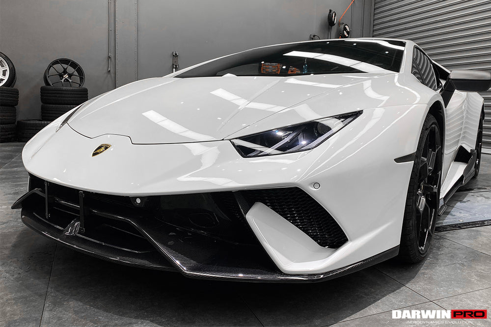 2015-2025 Lamborghini Huracan LP610 & LP580 & EVO & Tecnica BKSS Style Partial Carbon Front Bumper with Lip