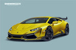  2015-2022 Lamborghini Huracan LP610/LP580/EVO BKSSII Style Full Wide Body Kit 