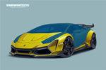  2015-2022 Lamborghini Huracan LP610 & LP580 & EVO BKSSII Style Front Wide Fender - DarwinPRO Aerodynamics 