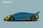  2015-2022 Lamborghini Huracan LP610 & LP580 & EVO BKSSII Style Rear Bumper - DarwinPRO Aerodynamics 