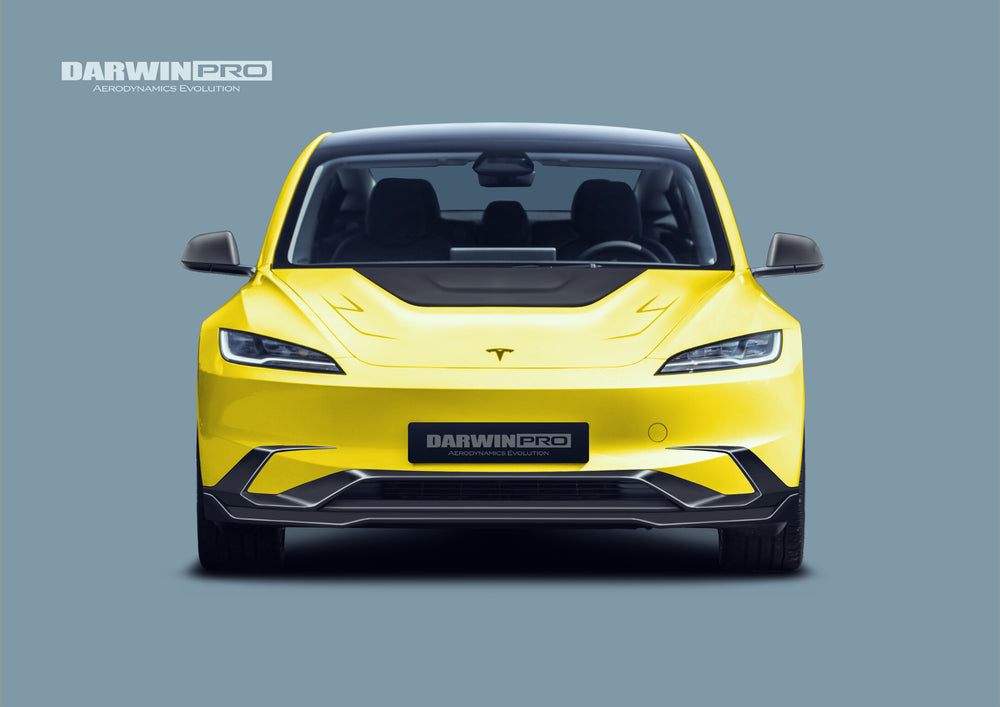 Faldón delantero central de fibra de carbono IMP Performance para Tesla Model 3 2017-2023