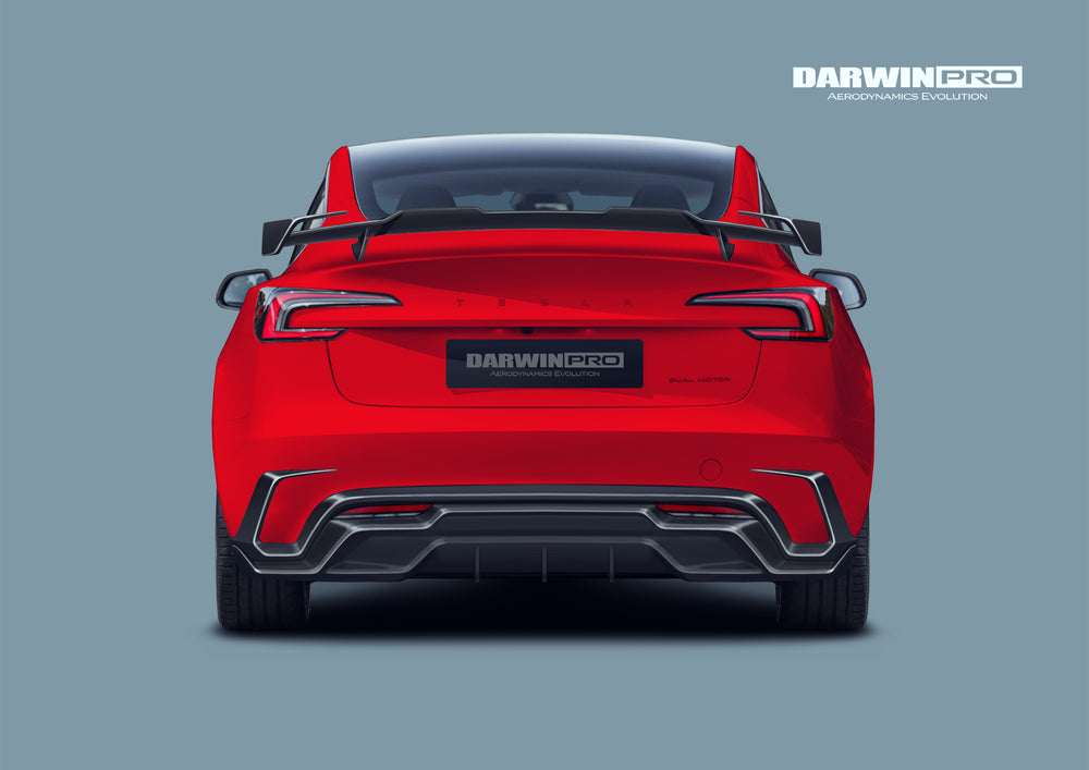 Faldón delantero central de fibra de carbono IMP Performance para Tesla Model 3 2017-2023