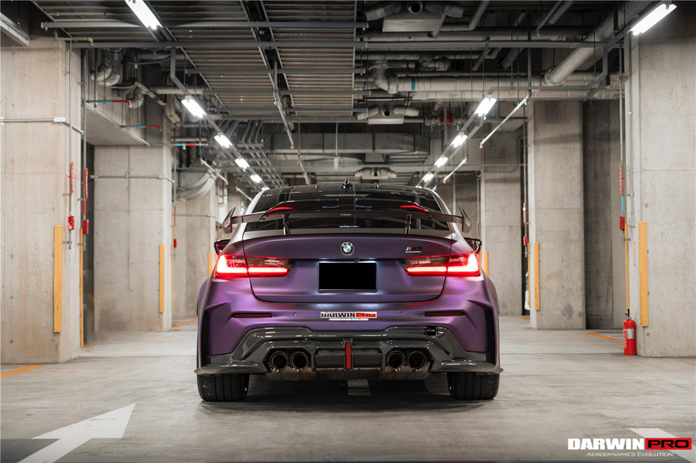 Parachoques trasero estilo BKSSII con puntas de escape para BMW M3 G80 2021 en adelante