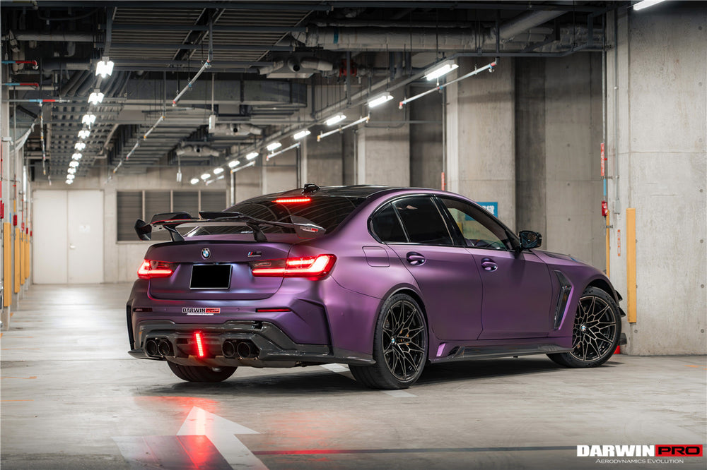 Parachoques trasero estilo BKSSII con puntas de escape para BMW M3 G80 2021 en adelante