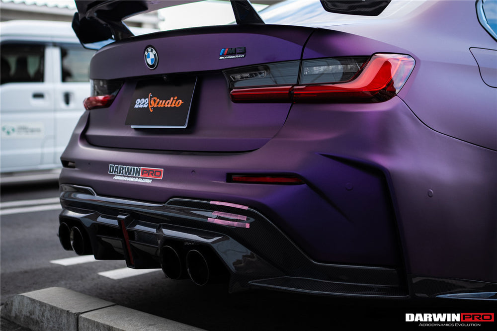 Parachoques trasero estilo BKSSII con puntas de escape para BMW M3 G80 2021 en adelante