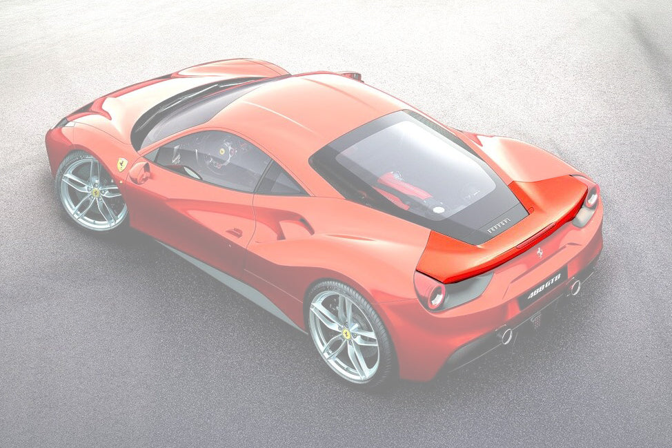 Alerón trasero de fibra de carbono estilo OEM Ferrari 488 GTB 2015-2020