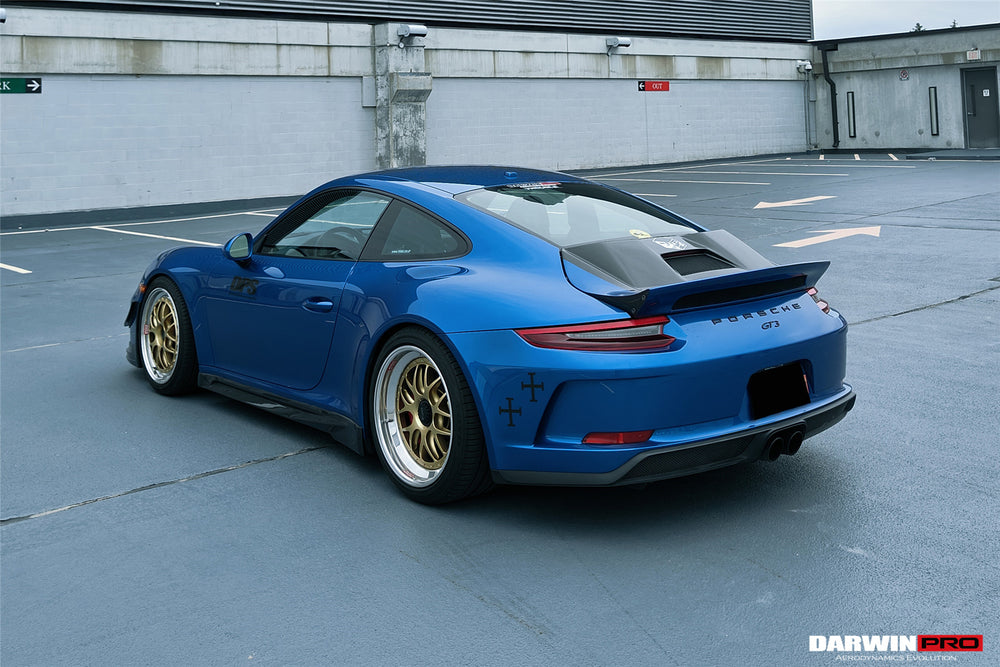 Darwinpro 2017-2019 Porsche 911 991.2 GT3 Only GT2RS Style Ducktail Spoiler with LED Light - DarwinPRO Aerodynamics