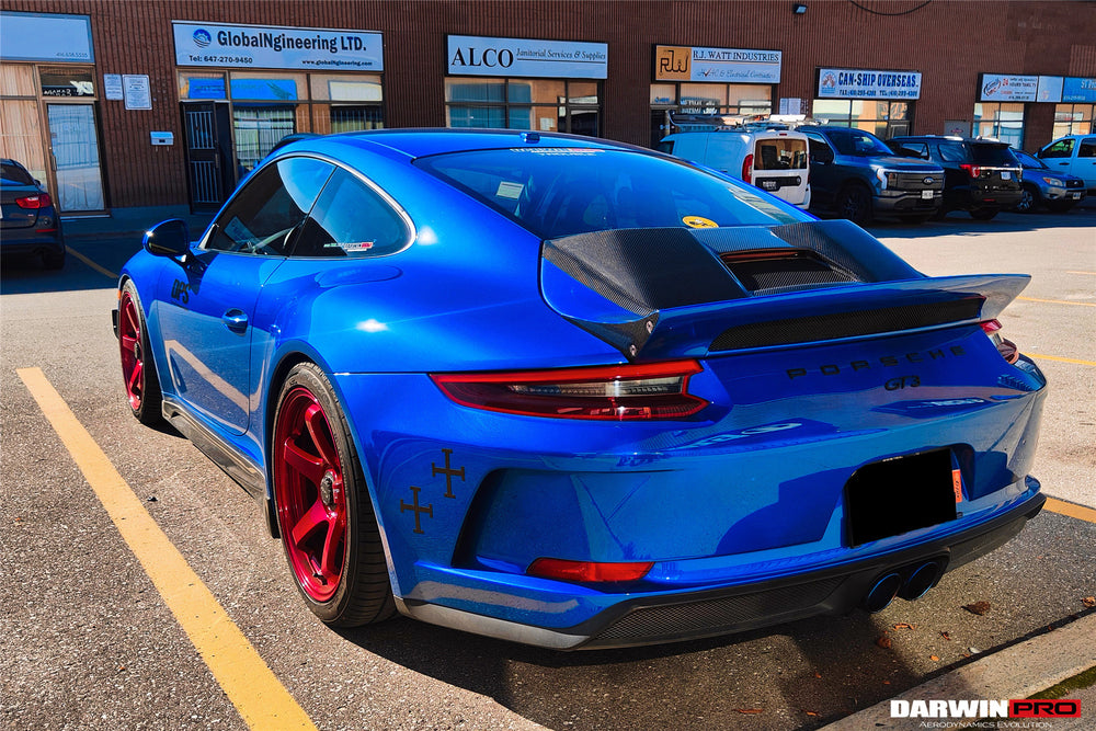 Darwinpro 2017-2019 Porsche 911 991.2 GT3 Only GT2RS Style Ducktail Spoiler with LED Light