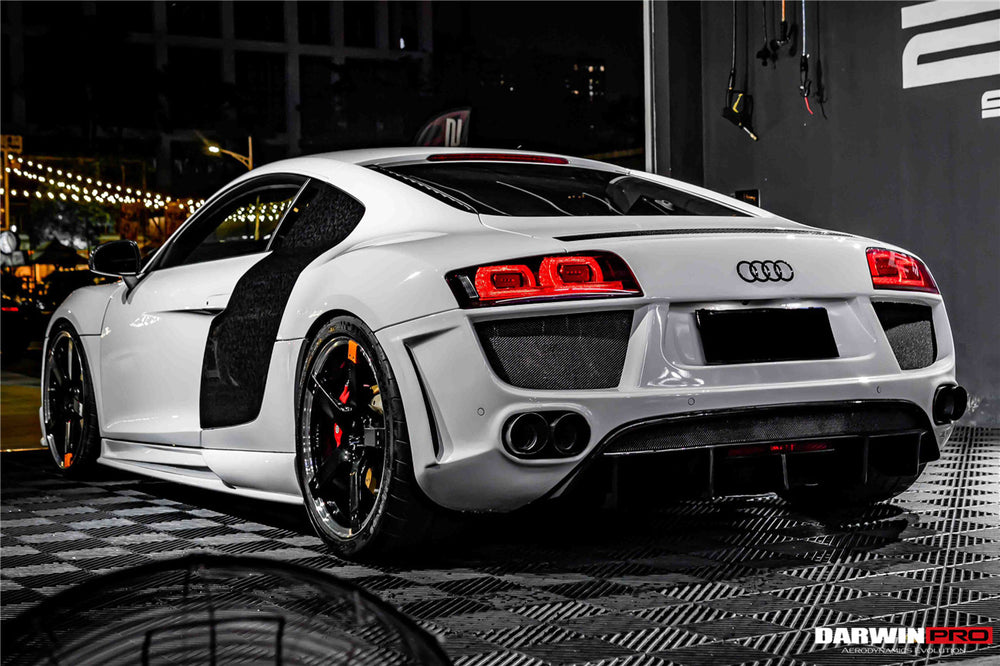 2006-2015 Audi R8 Coupe and Spyder DPGT Style Rear Bumper With Exhaust Tips