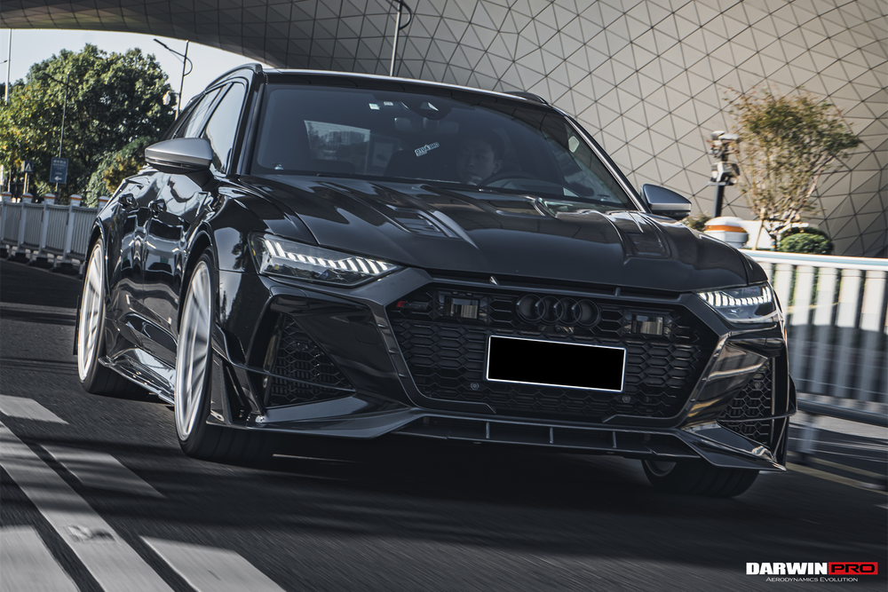 Cubierta de rejilla de parachoques delantero de alto rendimiento DarwinPRO 2019-2025 Audi RS7 C8 Quattro IMP