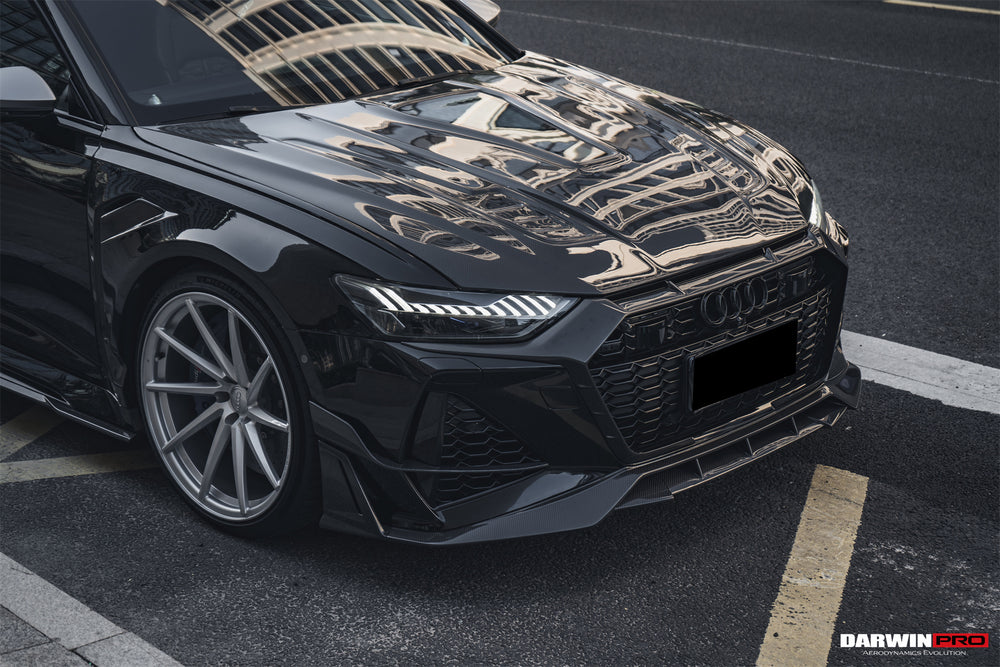 DarwinPRO 2019-2025 Audi RS6 C8 Avant & RS7 C8 Quattro IMP Performance Front Bumper Grills Cover - DarwinPRO Aerodynamics