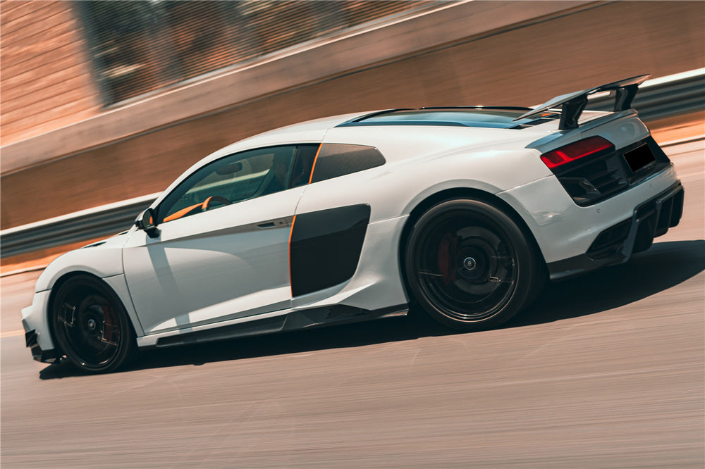Audi R8 Side Part 2016-2018 Audi R8 Coupe & Spyder iMPII Carbon Fiber Side Skirts Add on