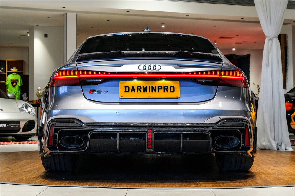 DarwinPRO 2019-2025 Audi RS6 Avant C8 RS7 C8 Quattro IMP Performance Ver.2 Rear Diffuser