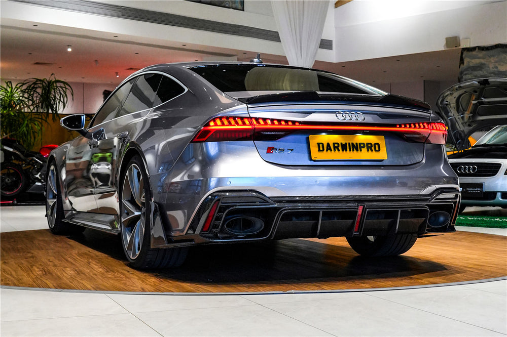 DarwinPRO 2019-2025 Audi RS6 Avant C8 RS7 C8 Quattro IMP Performance Ver.2 Rear Diffuser